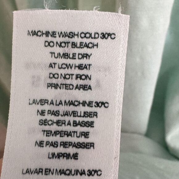 Sundry Dress Womens Size 3 Large Mint Green Ruffle Maxi Sleeveless Made USA - Picture 9 of 9